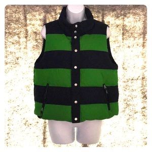 VICTORIAS SECRET Blue Green Stripe Reversible Vest